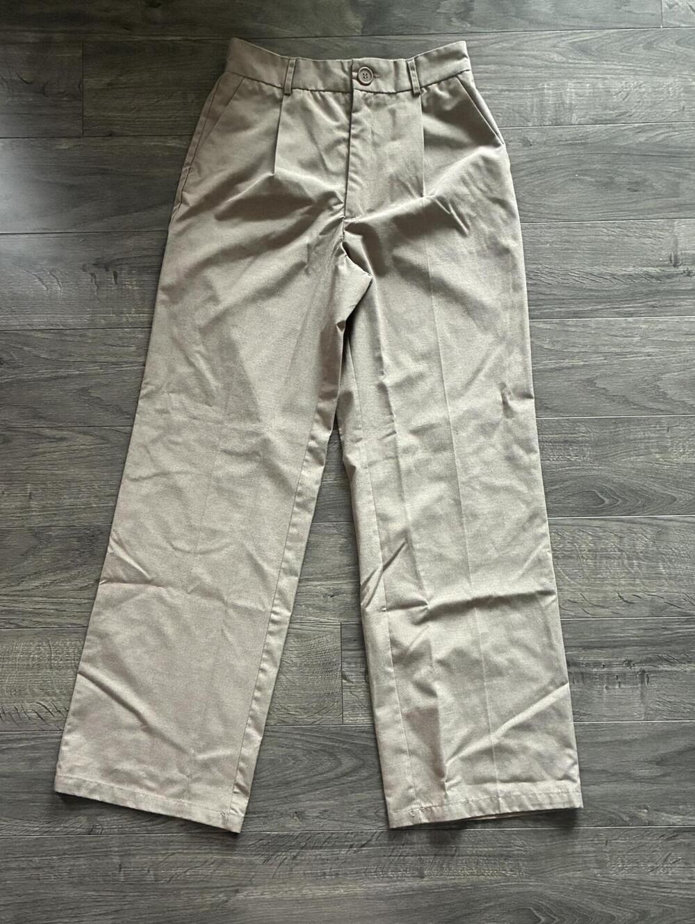 Beige brown wide leg pants